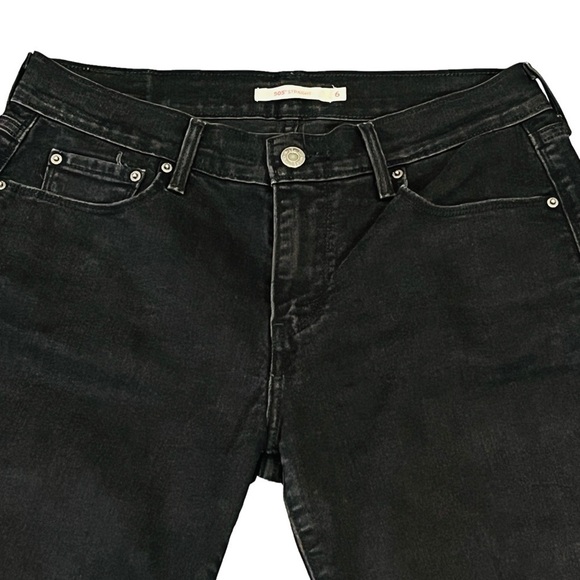 Levi 505 Straight Mid Rise Jeans. Black Size 6. #807 - Picture 5 of 10